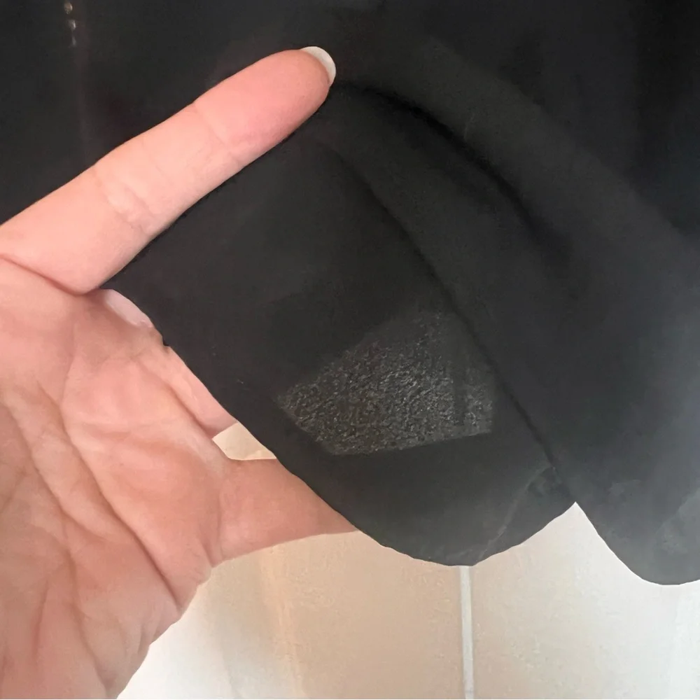 Karen Kane Black Blouse with Gold Studded Trim - Picture 5 of 8